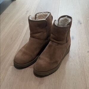 UGG Chestnut Suede Boots with Plush Lining